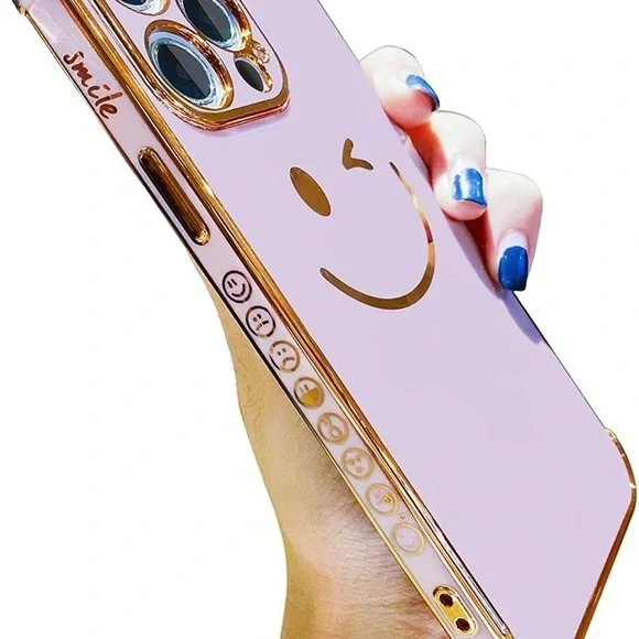 Phone case Compatible with iPhone 12 Pro Max Case, Cute Happy Smiley Face - Picture 2 of 10